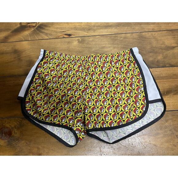 Buc-ees Running Shorts Womens All Over Print Athletic Size Large - Picture 1 of 9